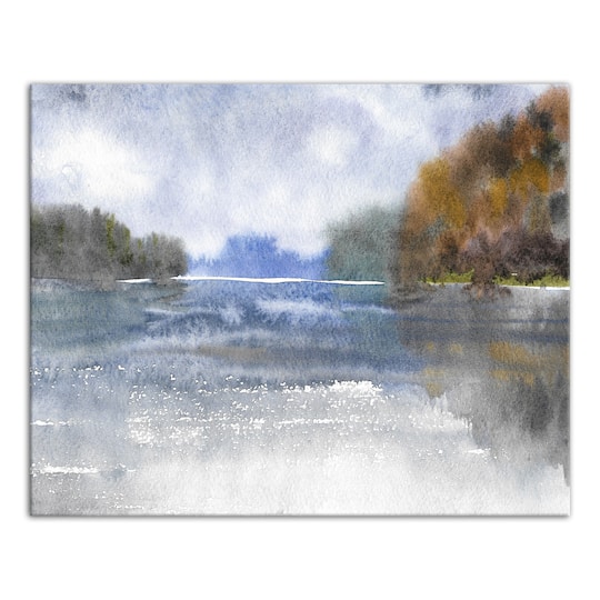 Watercolor Waterscape Canvas Wall Art
